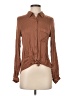 Splendid Brown Long Sleeve Button-Down Shirt Size XS - photo 1