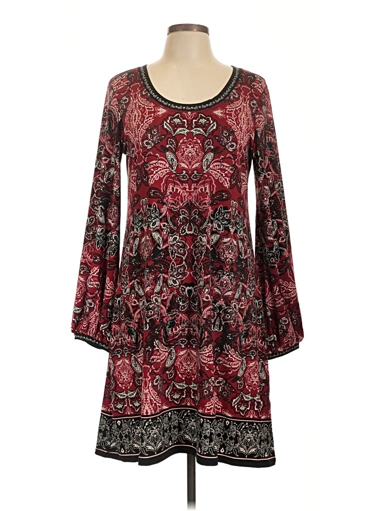 Pre-owned Max Studio Casual Dress In Burgundy