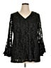 Alfani Black Long Sleeve Blouse Size XL - photo 1