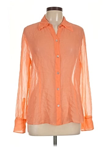 Vince. Long Sleeve Silk Top (view 1)