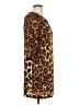 Zara Basic Animal Print Brown Casual Dress Size L - photo 4