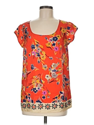 Edme & Esyllte Short Sleeve Silk Top (view 1)