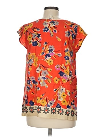 Edme & Esyllte Short Sleeve Silk Top (view 2)