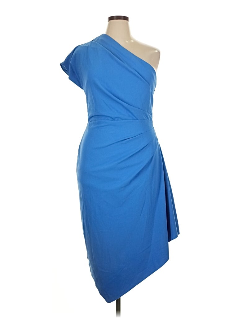 Pre-owned Betsy & Adam Cocktail Dress In Blue