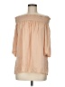 Theory 100% Silk Tan 3/4 Sleeve Silk Top Size M - photo 1