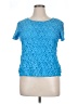AB Studio Blue Short Sleeve Top Size XL - photo 1