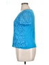 AB Studio Blue Short Sleeve Top Size XL - photo 5