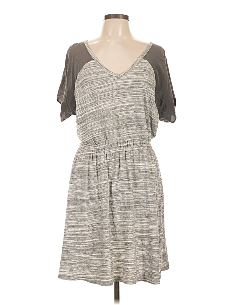 Pre-owned Three Dots Casual Dress In Gray
