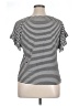Max Studio Stripes Black Short Sleeve T-Shirt Size XL - photo 2