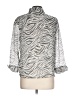 Alfred Dunner 100% Polyester Animal Print Silver 3/4 Sleeve Blouse Size 10 - photo 2