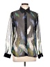 Liz Baker Print Silver Long Sleeve Blouse Size L (estimated) - photo 1