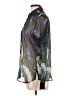 Liz Baker Print Silver Long Sleeve Blouse Size L (estimated) - photo 5
