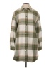 BB Dakota Plaid Green 3/4 Sleeve Blouse Size S - photo 1