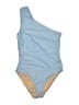 J.Crew Solid Blue One Piece Swimsuit Size 14 - photo 1