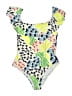 Cupshe 100% Polyester Print Ivory One Piece Swimsuit Size XL - photo 1