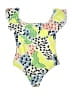 Cupshe 100% Polyester Print Ivory One Piece Swimsuit Size XL - photo 2