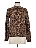 Renuar Animal Print Brown Turtleneck Sweater Size M - photo 1