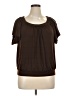 Elementz Brown Short Sleeve Top Size XL - photo 1