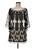 Rouge 100% Polyester Black 3/4 Sleeve Blouse Size M - photo 1