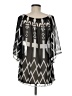 Rouge 100% Polyester Black 3/4 Sleeve Blouse Size M - photo 2