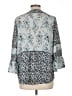 DR2 100% Polyester Blue 3/4 Sleeve Blouse Size L - photo 2