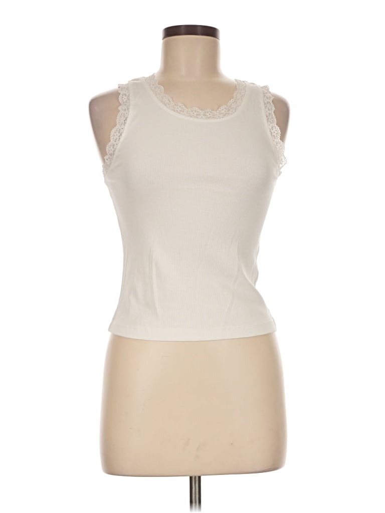 Pre-owned Primark Sleeveless Top Ivory Scoop Neck Tops