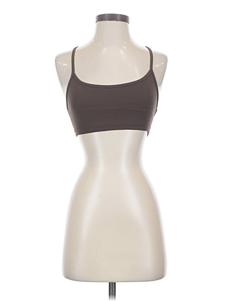 Pre-owned Vuori Tank Top Brown Halter Neckline Tops