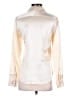 Moschino Color Block Ivory Tan Long Sleeve Silk Top One size - photo 2