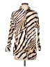 Vitamin A Animal Print Ivory Long Sleeve Blouse Size XS - photo 1