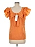 Vitamin A Orange Short Sleeve Blouse Size M - photo 2