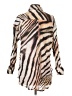 Vitamin A Animal Print Ivory Long Sleeve Blouse Size XS - photo 2