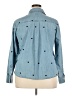 Free Assembly 100% Cotton Polka Dots Blue Long Sleeve Button-Down Shirt Size XXL - photo 2