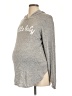 Isabel Maternity Gray Pullover Sweater Size Lg Maternity - photo 1
