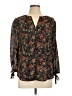 Monday Fun 100% Polyester Black 3/4 Sleeve Blouse Size L - photo 1