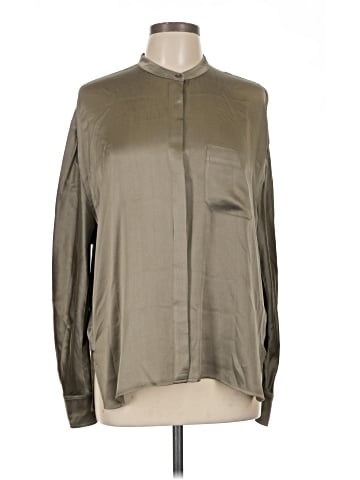 Vince. Long Sleeve Silk Top (view 1)