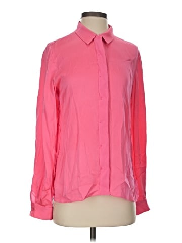 Elie Tahari Long Sleeve Silk Top (view 1)