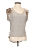 Madison Marcus 100% Silk Solid Gray Short Sleeve Top Size XS - photo 1