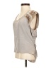 Madison Marcus 100% Silk Solid Gray Short Sleeve Top Size XS - photo 5