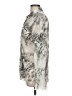 Elie Tahari 100% Polyester Print Silver Long Sleeve Blouse Size L - photo 5