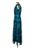 Taylor 100% Polyester Print Teal Cocktail Dress Size 2 - photo 5