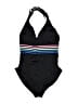 La Blanca Stripes Black One Piece Swimsuit Size 14 - photo 1