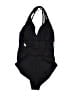 La Blanca Stripes Black One Piece Swimsuit Size 14 - photo 2