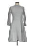 Decree Solid Gray Casual Dress Size L - photo 1