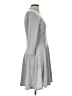 Decree Solid Gray Casual Dress Size L - photo 4