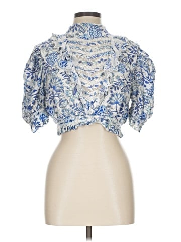 Hemant & Nandita Short Sleeve Blouse (view 1)