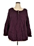 Ellos Burgundy Long Sleeve Blouse Size 18 - photo 1