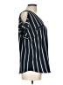 Daytrip 100% Polyester Stripes Black Short Sleeve Blouse Size L - photo 4