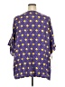 Escapada 100% Rayon Purple Short Sleeve Blouse Size 2X - photo 2