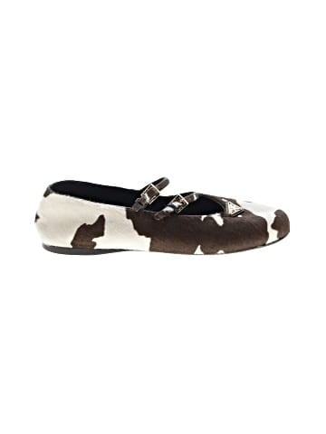 Prada Printed Leather Ballerina Flats (view 1)