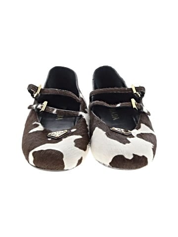 Prada Printed Leather Ballerina Flats (view 2)
